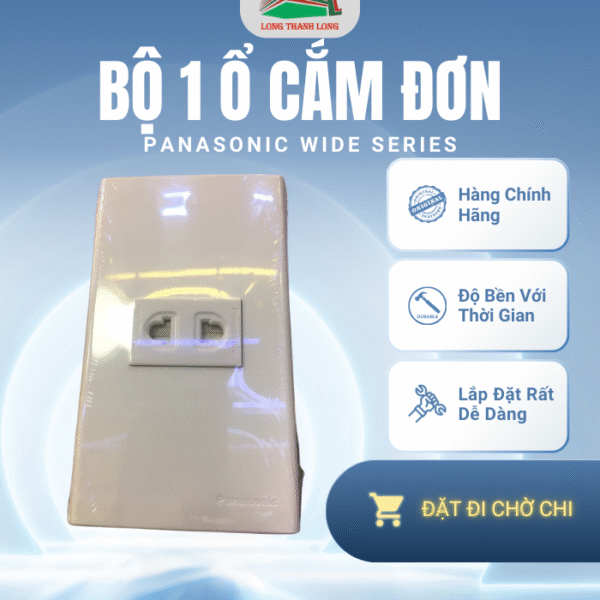 Bộ 1 Ổ Cắm Đơn Panasonic Wide Chính Hãng
