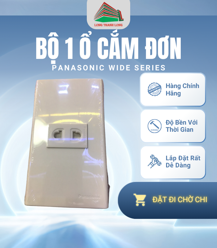 Bộ 1 Ổ Cắm Đơn Panasonic Wide Chính Hãng