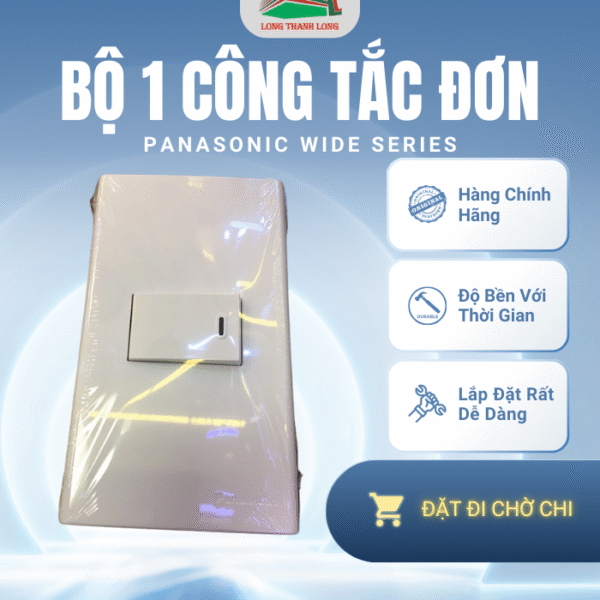 Bộ 1 Công Tắc Đơn Panasonic Wide Chính Hãng