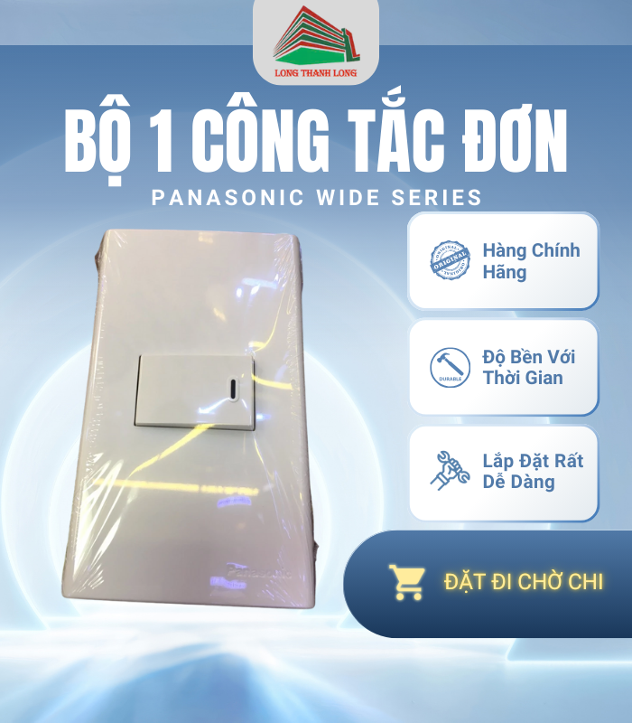 Bộ 1 Công Tắc Đơn Panasonic Wide Chính Hãng