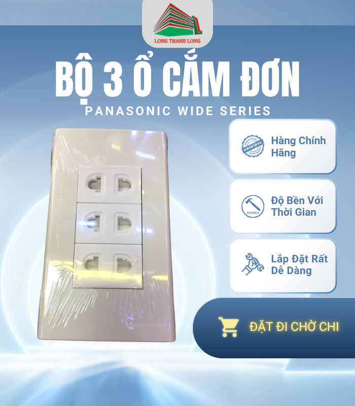 Bộ 3 Công Tắc Đơn Panasonic Wide Chính Hãng